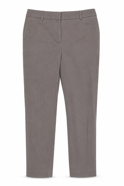 Front view of Next women’s grey trousers, size UK 10, 27-inch leg
