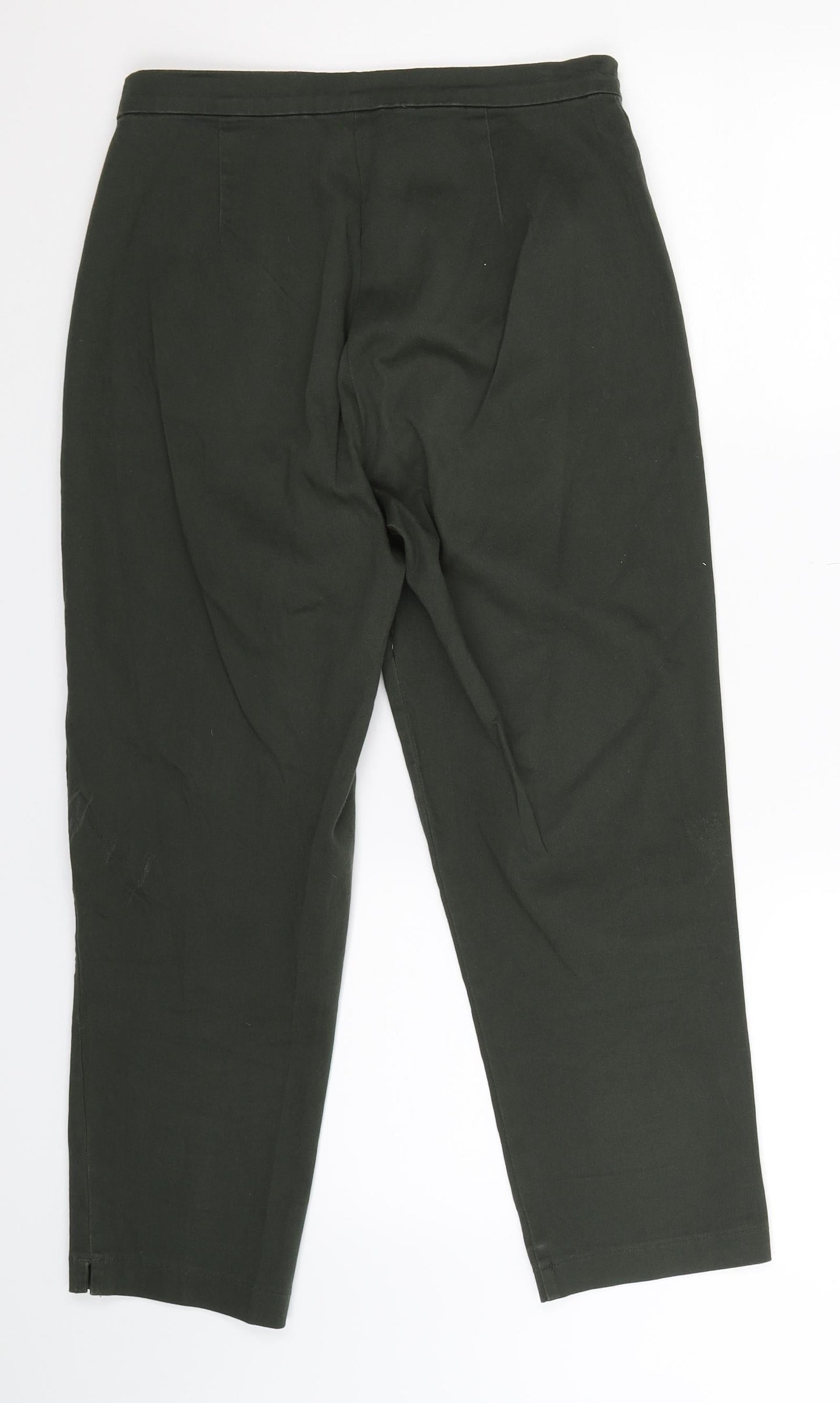 Casual Club Womens Green   Cropped Trousers Size 28 in L24 in