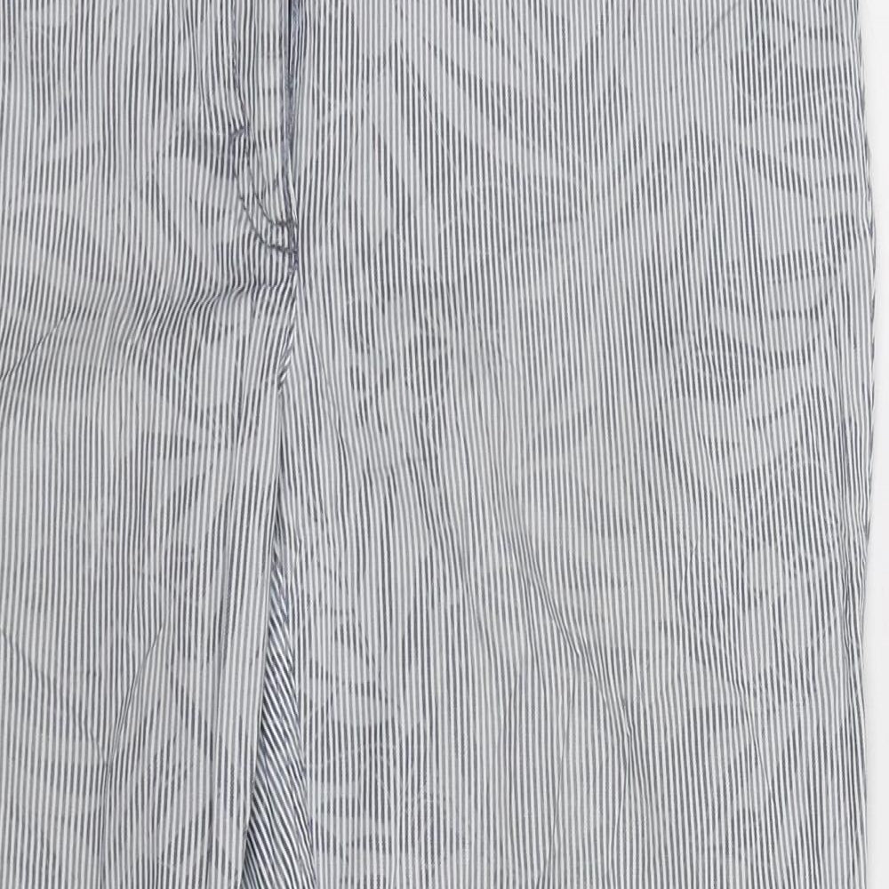 ZERRES Womens Blue Striped  Trousers  Size 32 in L32 in