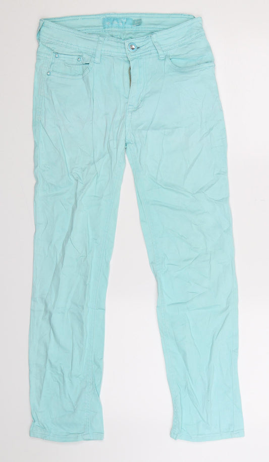 My Christy Womens Green  Denim Jegging Jeans Size S L27 in