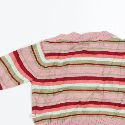 Brand and care label for NAME IT girls’ pink jumper one size