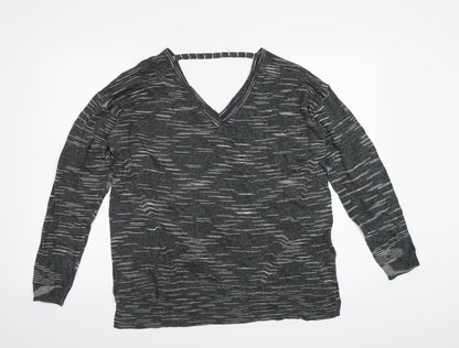 Additional front view of Marks & Spencer women’s grey pullover sweatshirt, size L