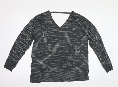 Back view of Marks & Spencer women’s grey pullover sweatshirt, size L