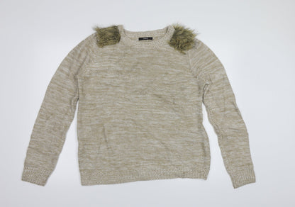 Front view of George women’s beige jumper, size UK 14