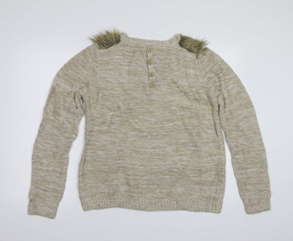 Back view of George women’s beige jumper, size UK 14