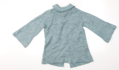 Back view of Atmosphere women’s blue cardigan jumper, size UK 8