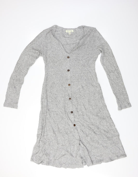 Monteau Womens Grey   Cardigan Jumper Size M