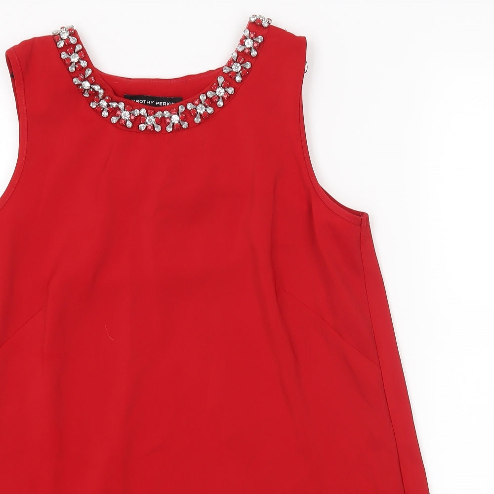 Dorothy Perkins Womens Red   Basic Tank Size 8