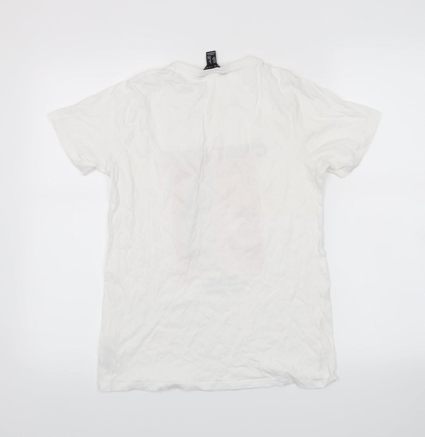 New Look Womens White   Basic T-Shirt Size 8  - c'est tout