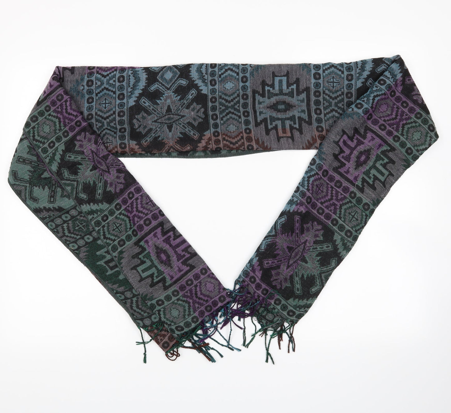 Preworn Unisex Multicoloured Fair Isle   Scarf