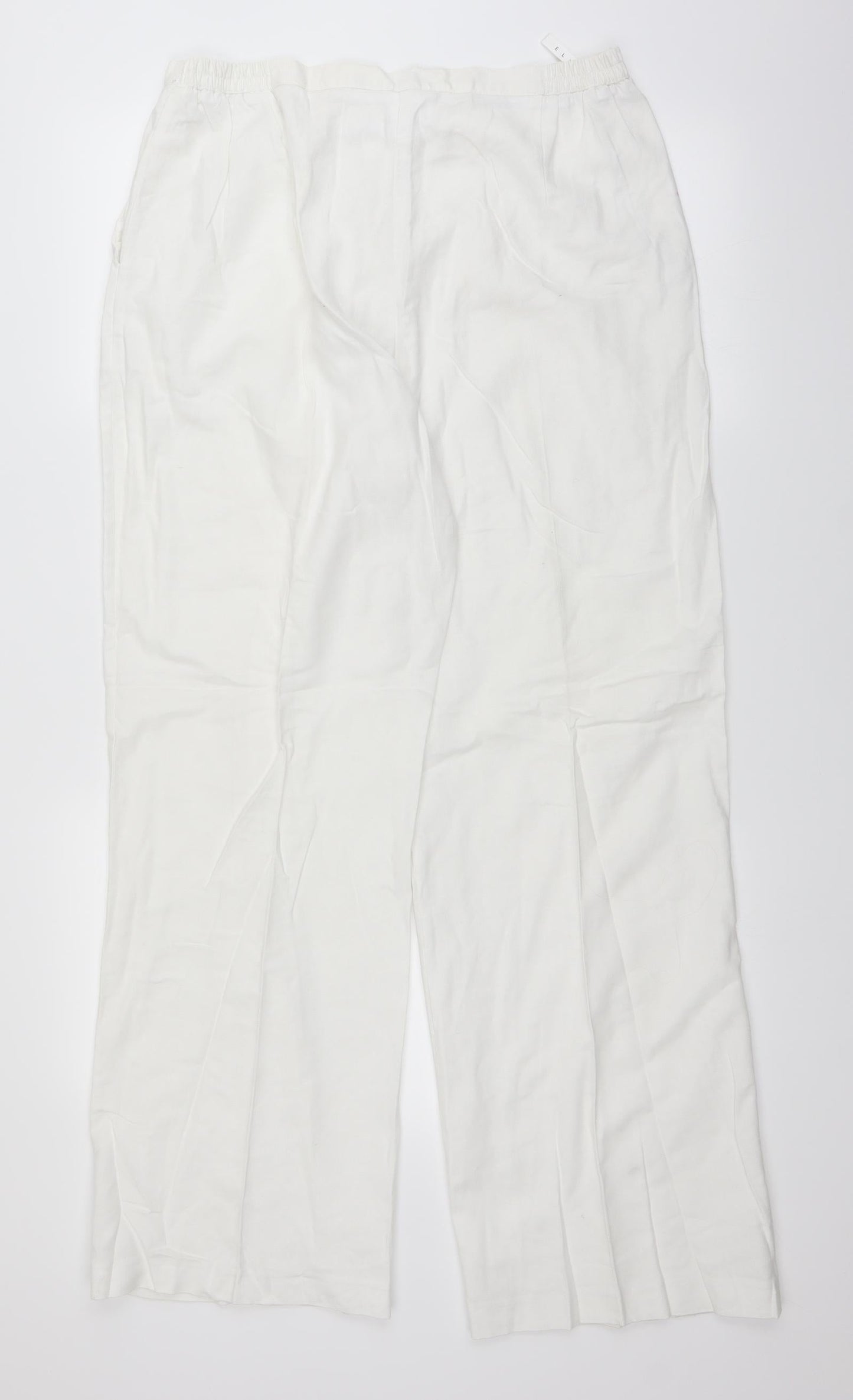 ELVI Womens White   Trousers  Size 18 L29 in