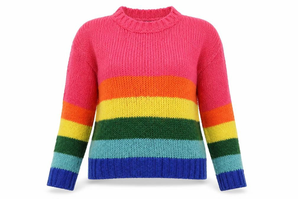 Primark Womens Pink Striped  Pullover Jumper Size XS  - Multicoloured