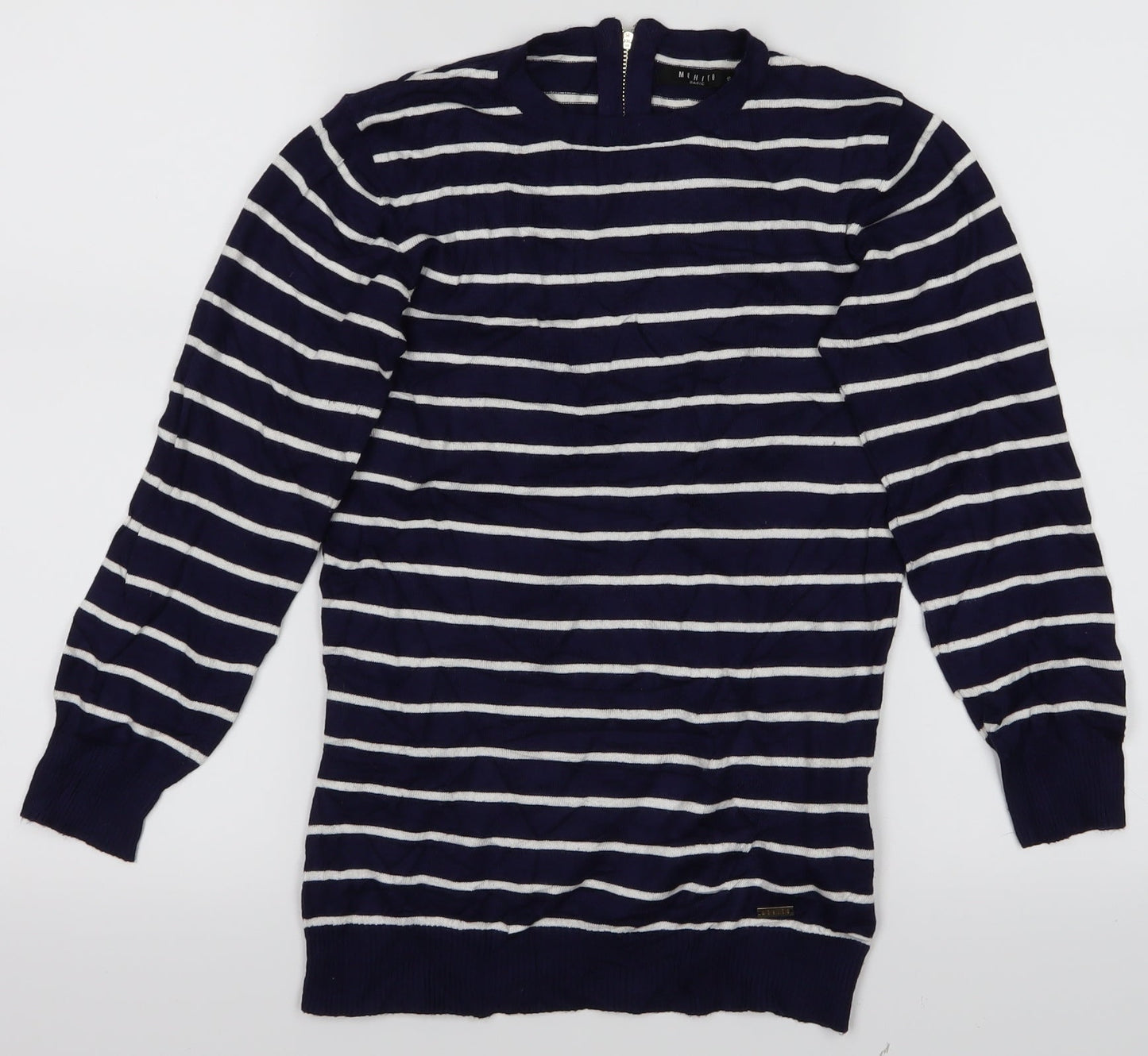 Mohito Womens Blue Striped  Pullover Jumper Size S