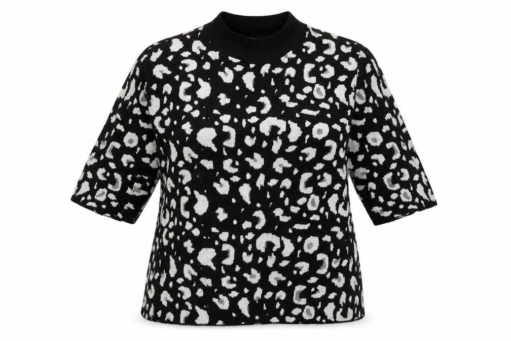 F&F Womens Black Geometric  Pullover Jumper Size 14