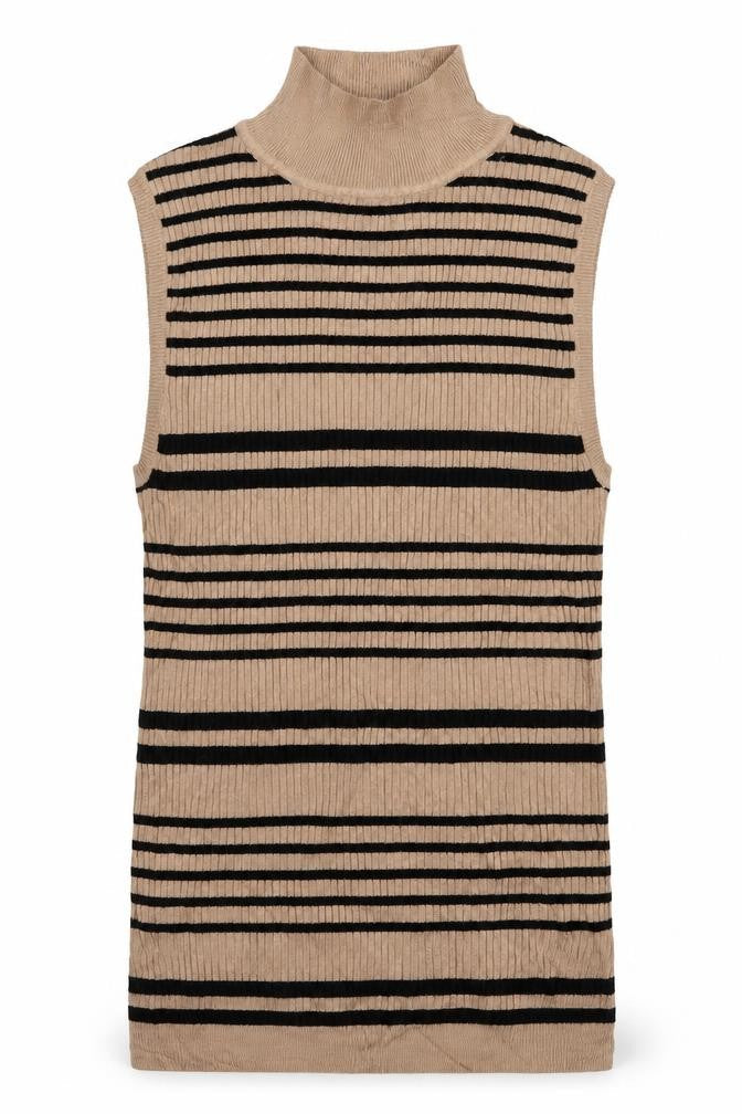 Select Womens Brown Striped  Vest Jumper Size 12