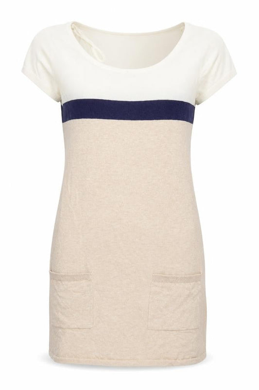 Matalan Womens Beige Striped  Shirt Dress  Size 8