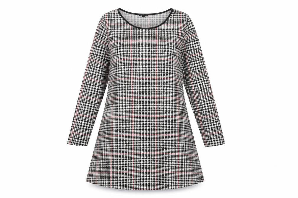 River Island Womens Black Houndstooth  A-Line  Size 10