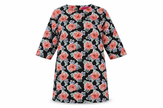 Boohoo Womens Black Floral Chiffon A-Line  Size 10