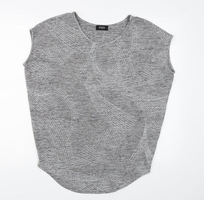 Additional front view of Klass women’s silver knit jumper, size S