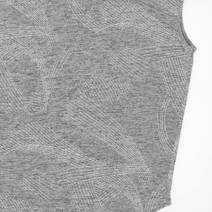 Brand and care label for Klass women’s silver knit jumper, size S