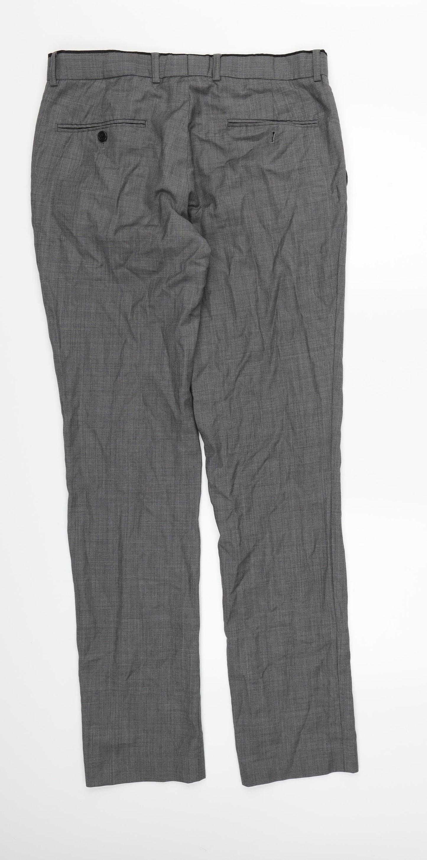 Topman Mens Grey  Rayon Dress Pants Trousers  L32 in