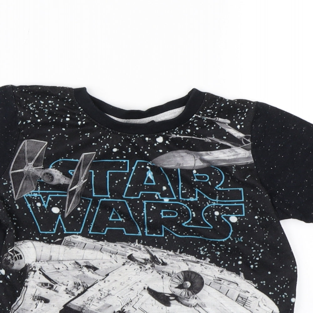 Star Wars Boys Black   Basic T-Shirt Size 3-4 Years  - Star wars