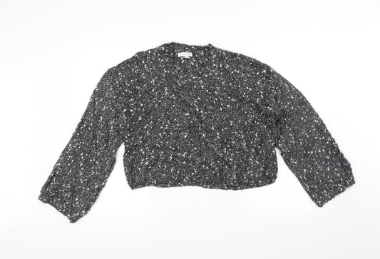 Topshop Womens Black  Knit Pullover Jumper Size XS