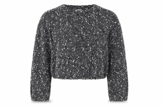 Front view of Topshop women’s black knit jumper, size XS