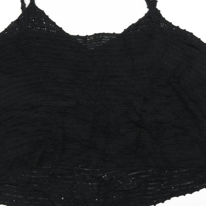 Brand and care label for Essence women’s black basic blouse, size UK 16