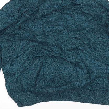 Brand and care label for George men’s blue jumper, size M