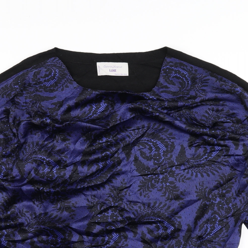 Seraphine Womens Black   Basic T-Shirt Size 8