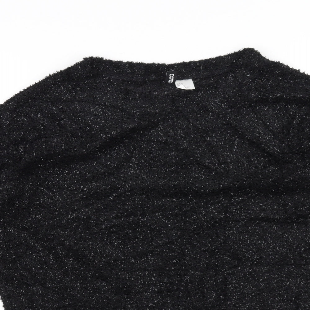 H&M Womens Black   Pullover Jumper Size S
