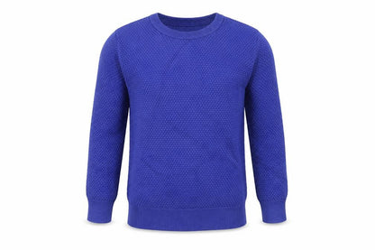 Front view of Urban boys’ boys blue knit jumper, size 8, years