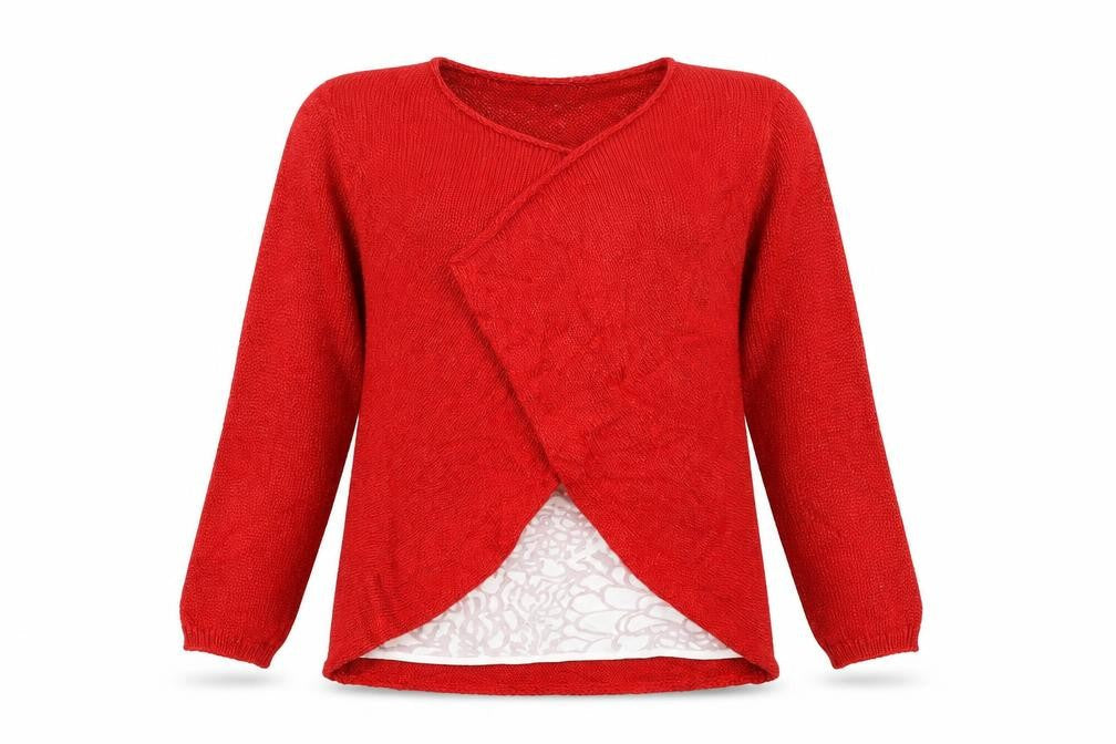 Per Una Womens Red  Knit Pullover Jumper Size 8