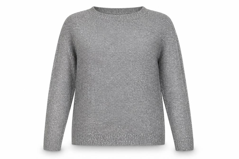 JUNAROSE Womens Grey  Knit Pullover Jumper Size L
