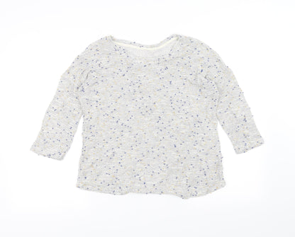 Additional front view of Debenhams women’s white basic t-shirt, size UK 10