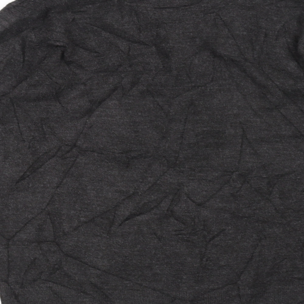 Easy Mens Black  Knit Pullover Jumper Size L