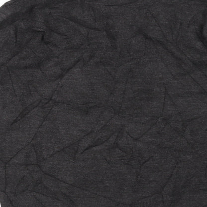 Brand and care label for Easy men’s black knit jumper, size L