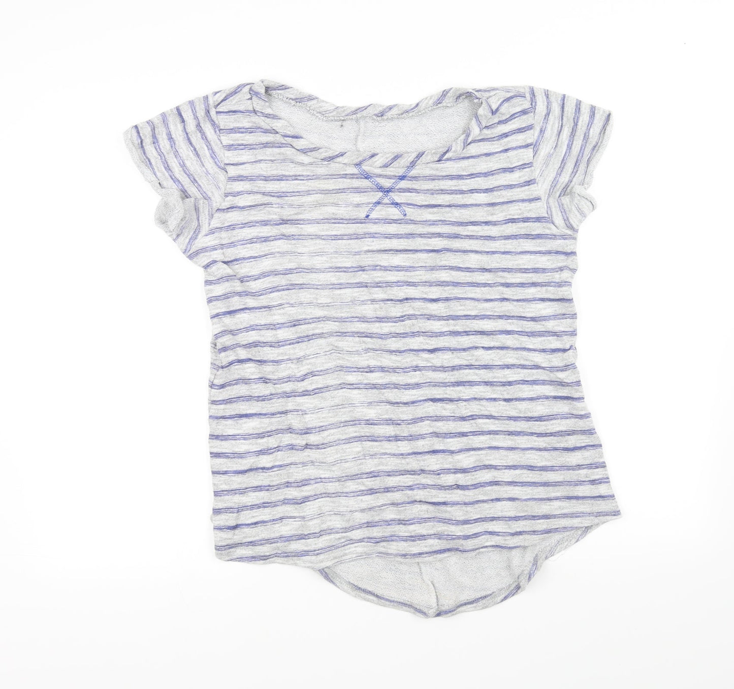 Blooming Marvellous Womens Grey Striped  Basic T-Shirt Size 10