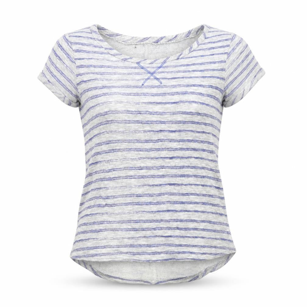 Blooming Marvellous Womens Grey Striped  Basic T-Shirt Size 10