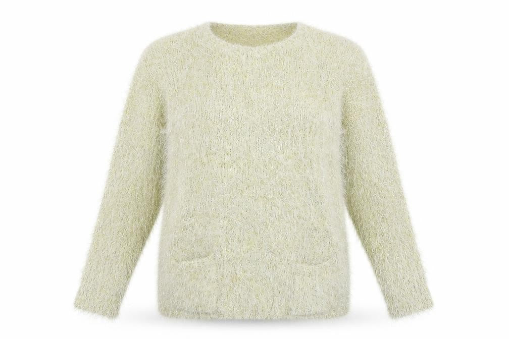 Simon Jefferey Womens Gold   Pullover Jumper Size M  - Front Pockets
