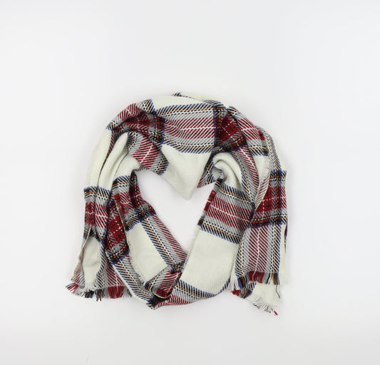 Preworn Womens White Check   Scarf