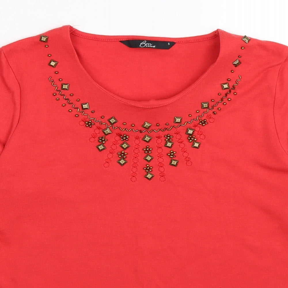 Bonmarché Womens Red   Basic T-Shirt Size 10
