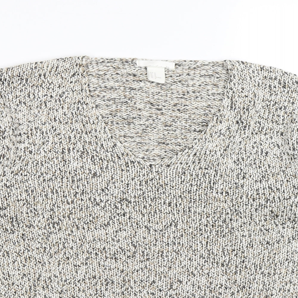H&M Womens Beige  Knit Pullover Jumper Size M