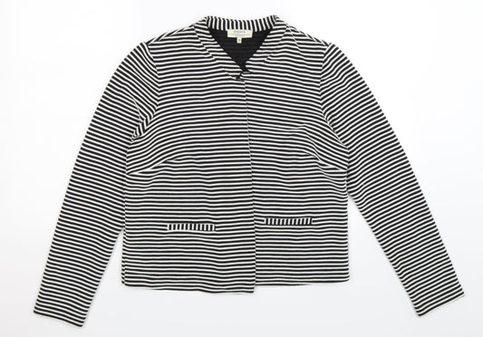 Papaya Womens Black Striped  Jacket  Size 14