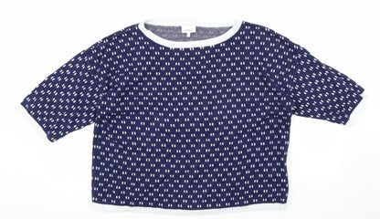 Additional front view of Next women’s blue polka dot jumper, size UK 16