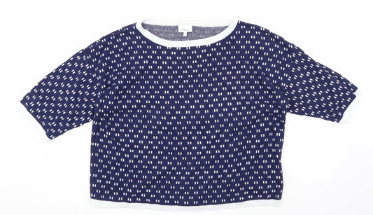 NEXT Womens Blue Polka Dot  Pullover Jumper Size 16