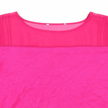 Close-up detail of Per Una women’s pink jumper, size UK 12