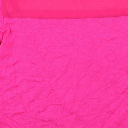 Brand and care label for Per Una women’s pink jumper, size UK 12