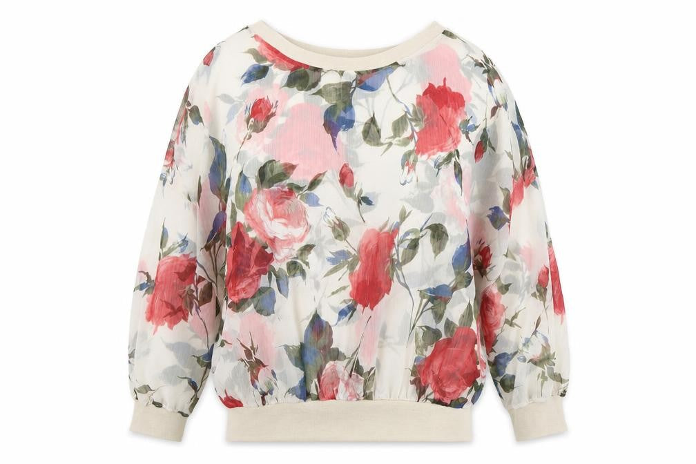 Newlook Womens Beige Floral  Basic Blouse Size M